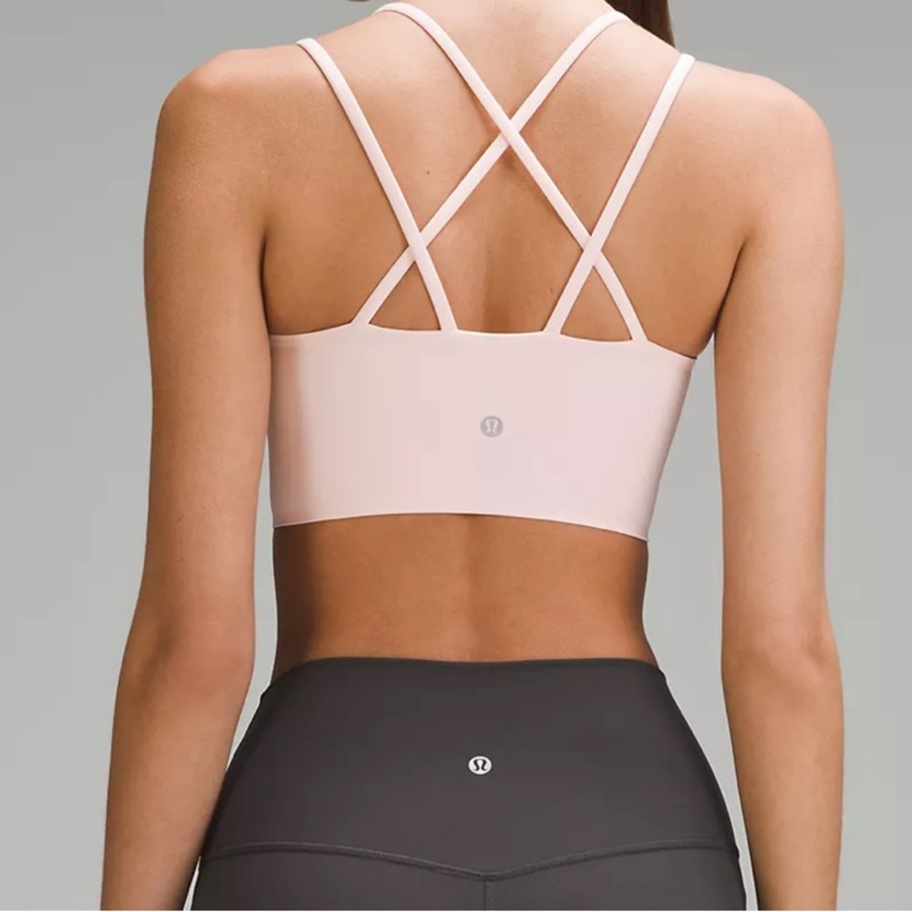 lululemon “Like a Cloud” Longline Ribbed Bra (6)🍋🎀